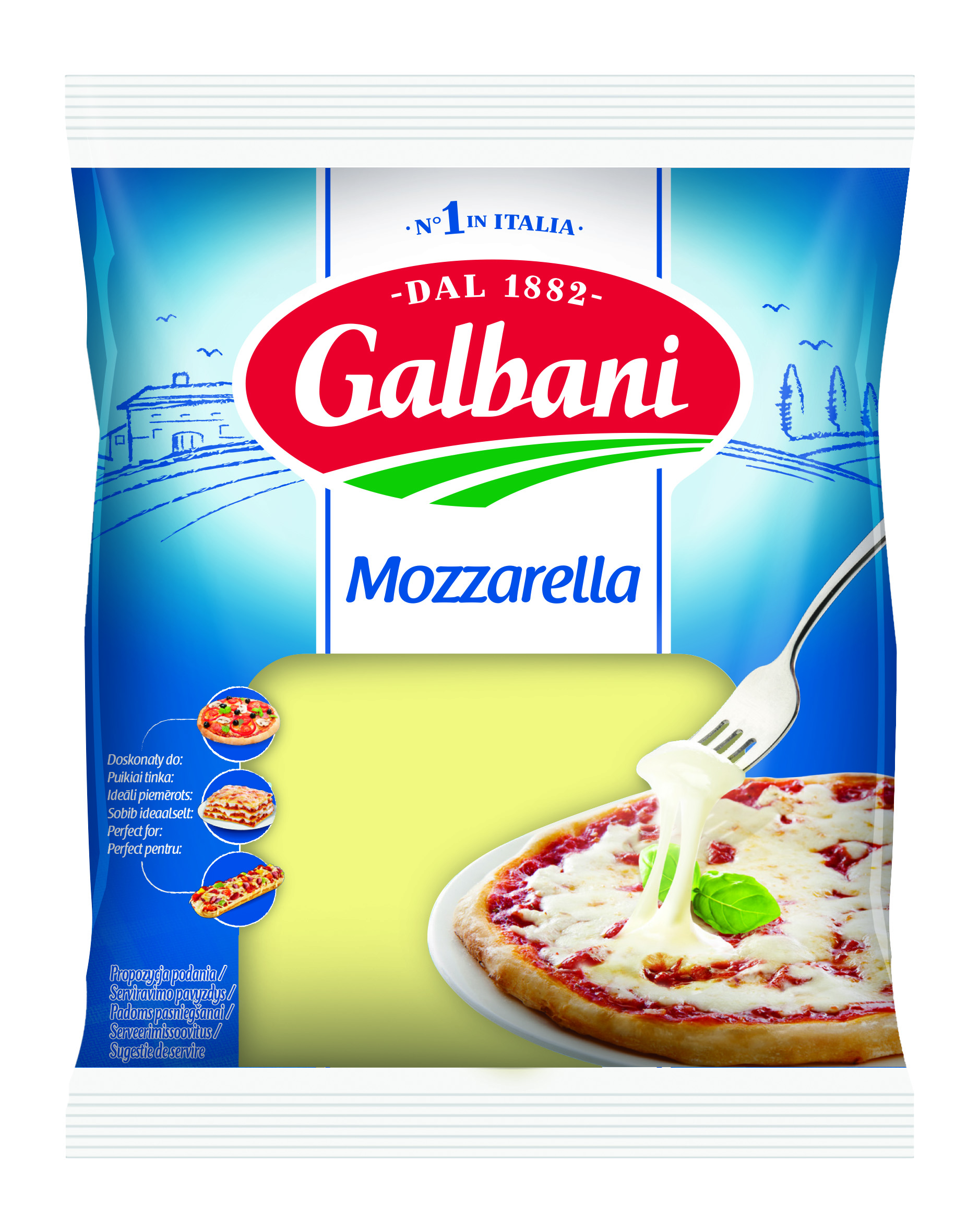 Galbani Mozzarella Blok 300g - Galbani – od ponad 140 lat dostarczamy najlepsze włoskie smaki na talerze całego świata