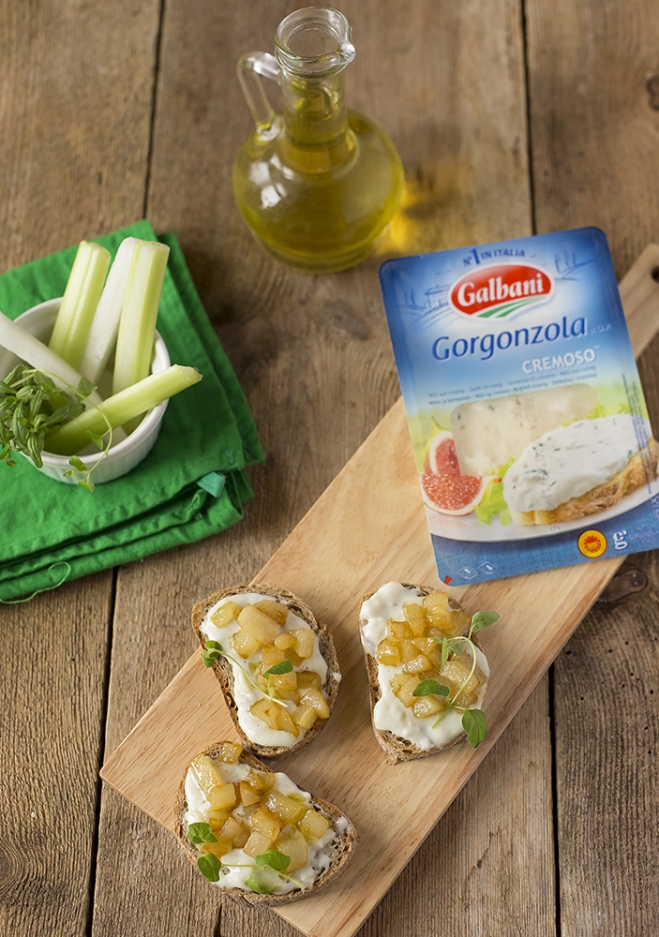 Grzanki z Gorgonzolą Galbani - Galbani – od ponad 130 lat dostarczamy najlepsze włoskie smaki na talerze całego świata